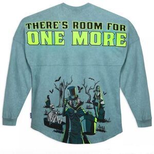 Haunted Mansion GLOW Spirit Jersey Adults Unisex NWT Disney Hatbox Ghost XS